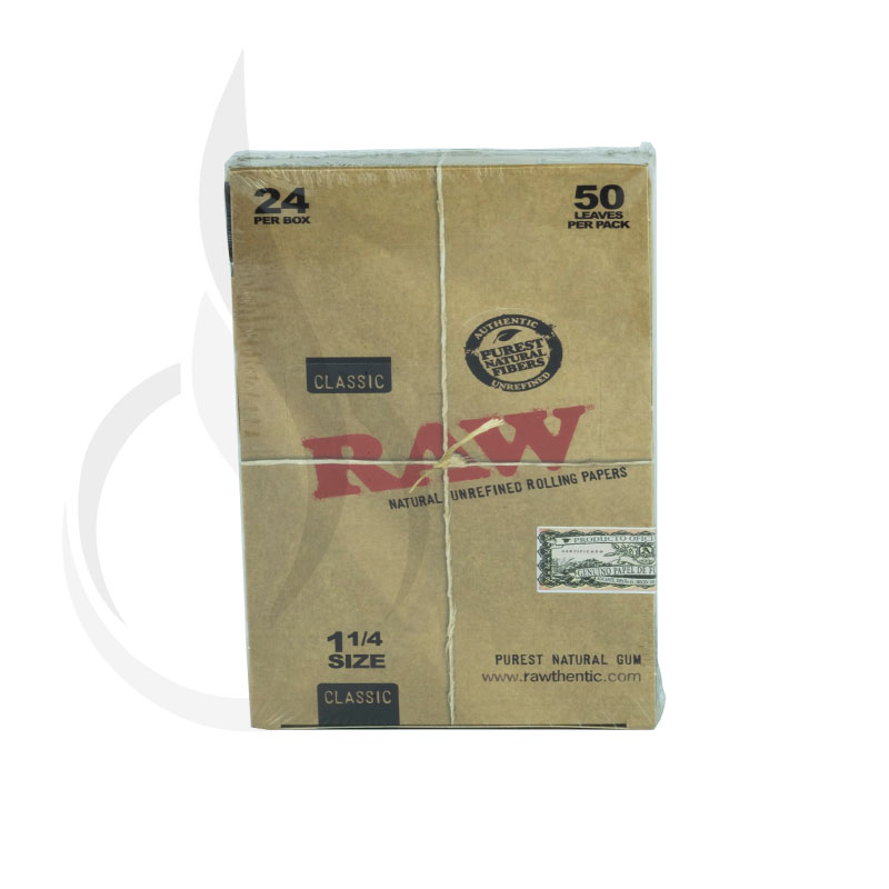 RAW 645 Natural Unrefined 1 1/4 Box/24